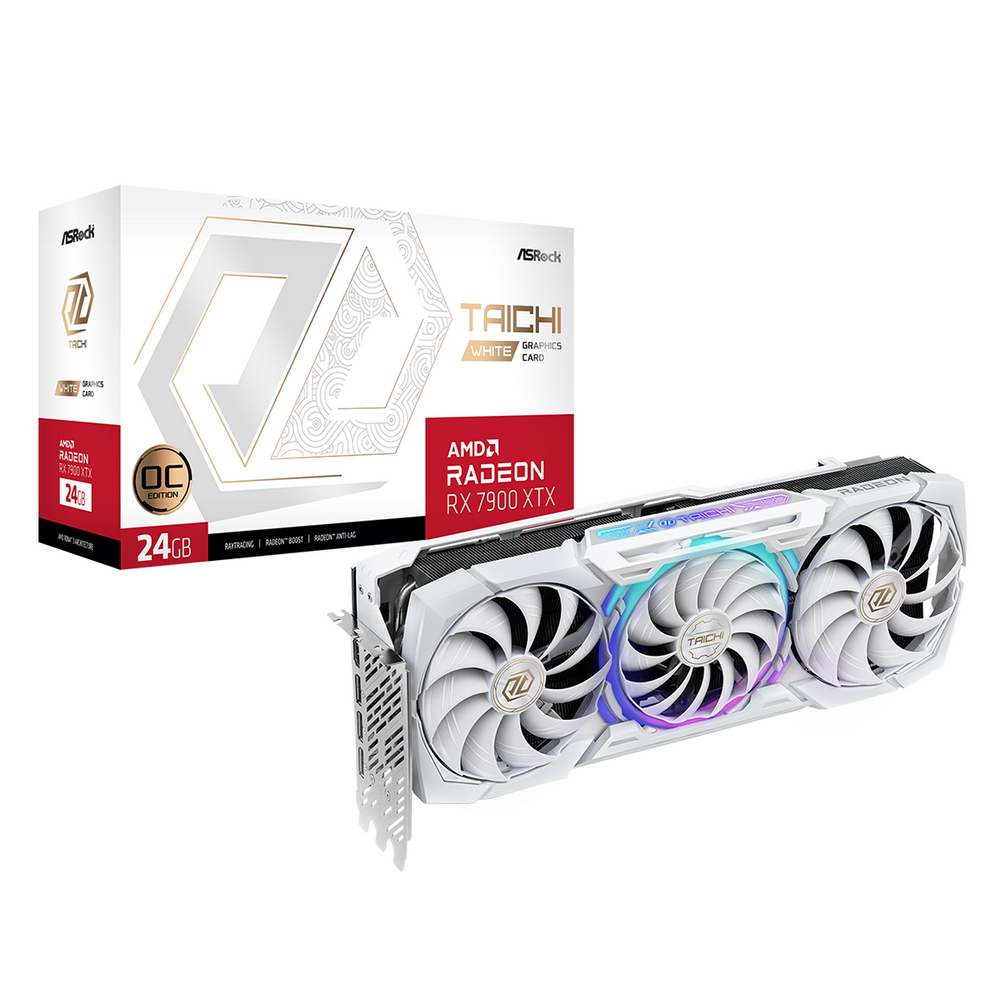 RX7900XTX Taichi White 24GB OC GDDR6 384-Bit DPx3 HDMI 3FAN RTL (RX7900XTX TCW 24GO)