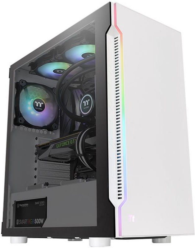 Корпус Thermaltake H200 TG Snow RGB белый без БП ATX 1x120mm 2xUSB3.0 audio bott PSU (CA-1M3-00M6WN-00)