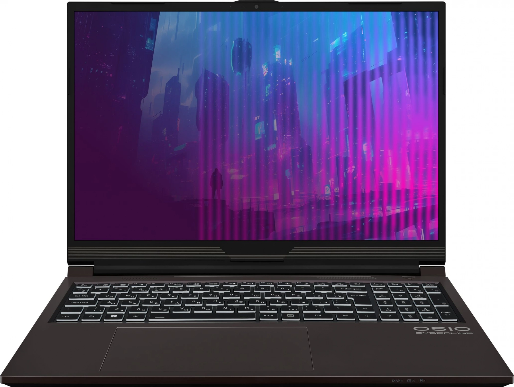 Ноутбук Osio CyberLine C160i-003 Core i5 12600H 16Gb SSD512Gb RTX4060 8Gb 16" IPS WUXGA (1920x1200) без ОС brown WiFi BT Cam 3410mAh