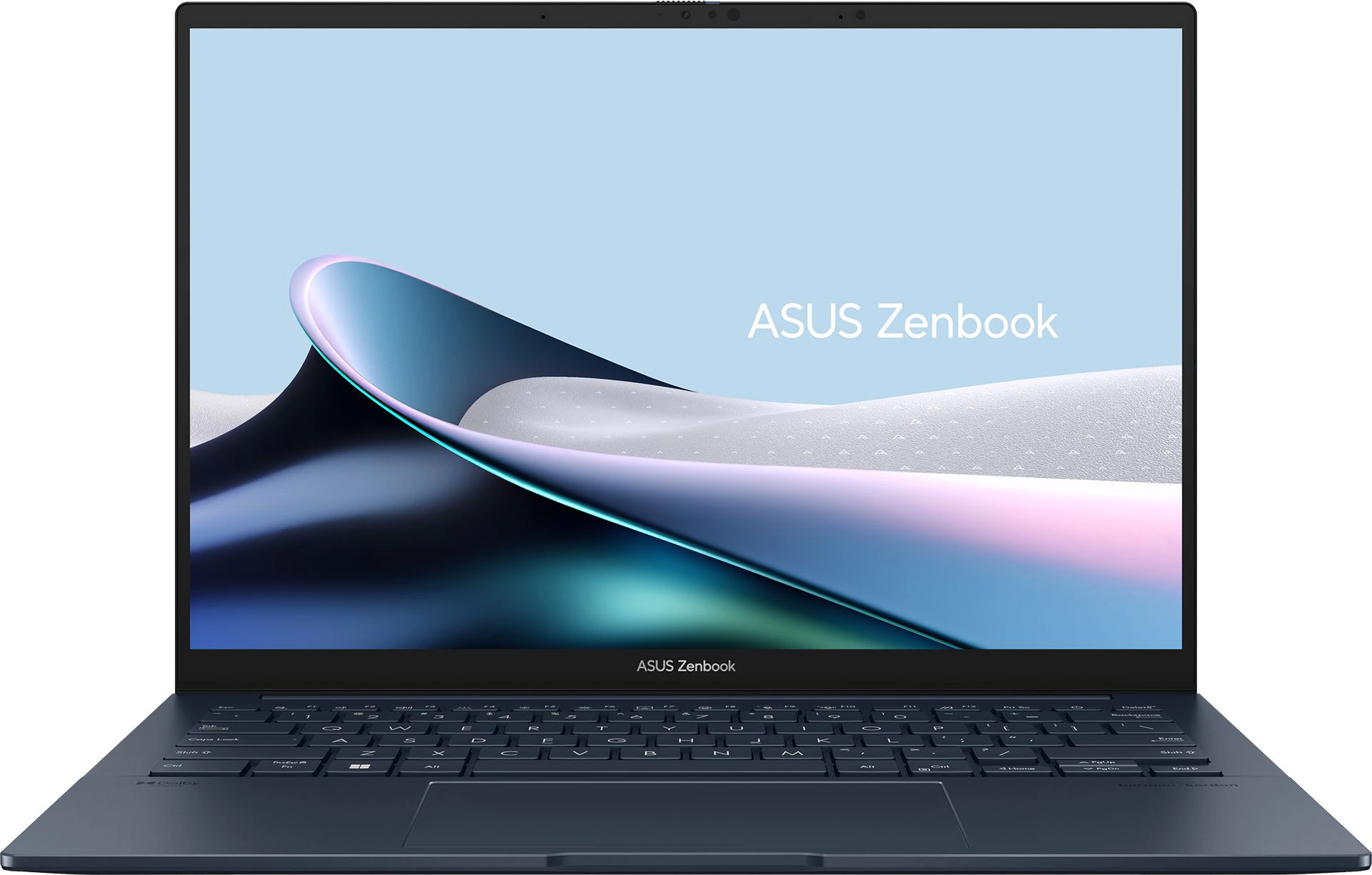 Ноутбук Asus Zenbook 14 OLED UX3405MA-QD1016 Core Ultra 9 185H 32Gb SSD512Gb Intel Arc 14" OLED FHD+ (1920x1200) без ОС blue WiFi BT Cam Bag (90NB11R1-M01UB0)