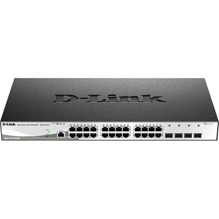 Картинка Коммутатор D-Link Metro Ethernet DGS-1210-28X/ME/B1A (DGS-1210-28X/ME/B1A)  