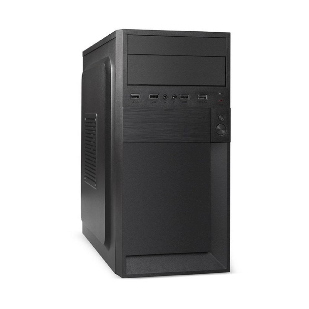 Exegate EX291140RUS Корпус Minitower ExeGate BAA-105-01AAA350 (mATX, БП AAA350 с вент. 8см, 4*USB, аудио, черный)