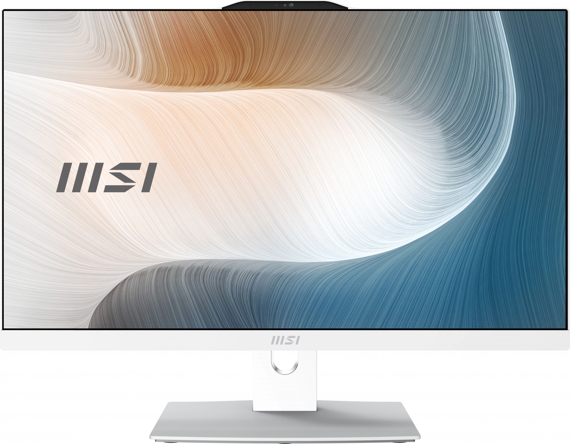 Моноблок MSI Modern AM242P 12M-1064XRU 23.8" Full HD i7 1255U (1.7) 16Gb SSD512Gb Iris Xe noOS GbitEth WiFi BT 120W клавиатура мышь Cam белый 1920x1080 (9S6-AE0712-1448)