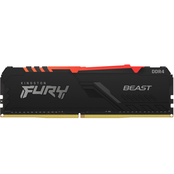 Модуль памяти Kingston FURY Beast RGB DDR4 8GB 3600MHz CL17 DIMM 1RX8 1.35V 288-pin 8Gbit (KF436C17BBA/8)