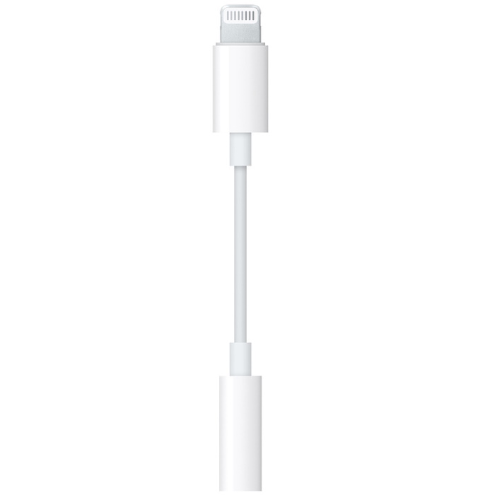 Адаптер Apple MMX62ZM/A mini-Jack 3.5 (m) Lightning (m) белый