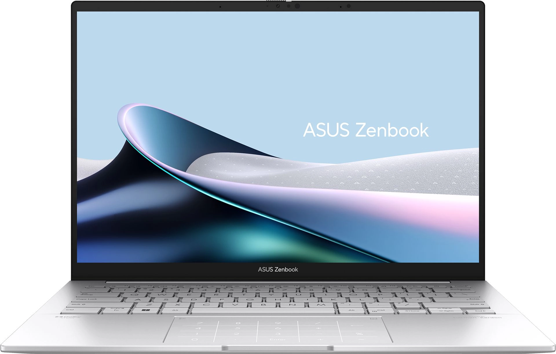 Ноутбук Asus Zenbook 14 OLED UX3405MA-QD1017 Core Ultra 9 185H 32Gb SSD512Gb Intel Arc 14" OLED FHD+ (1920x1200) без ОС silver WiFi BT Cam Bag (90NB11R2-M01UC0)