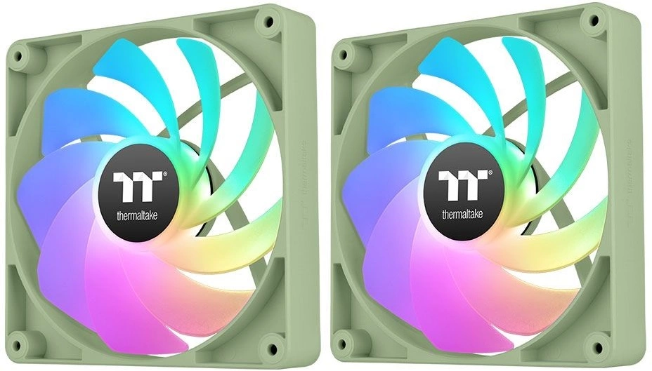 Вентилятор для корпуса Thermaltake CT120 Sync Matcha Reverse ARGB 120х120x25 зеленый 4-pin 31.2дБ (упак.:2шт) (CL-F200-PL12MG-A) Ret