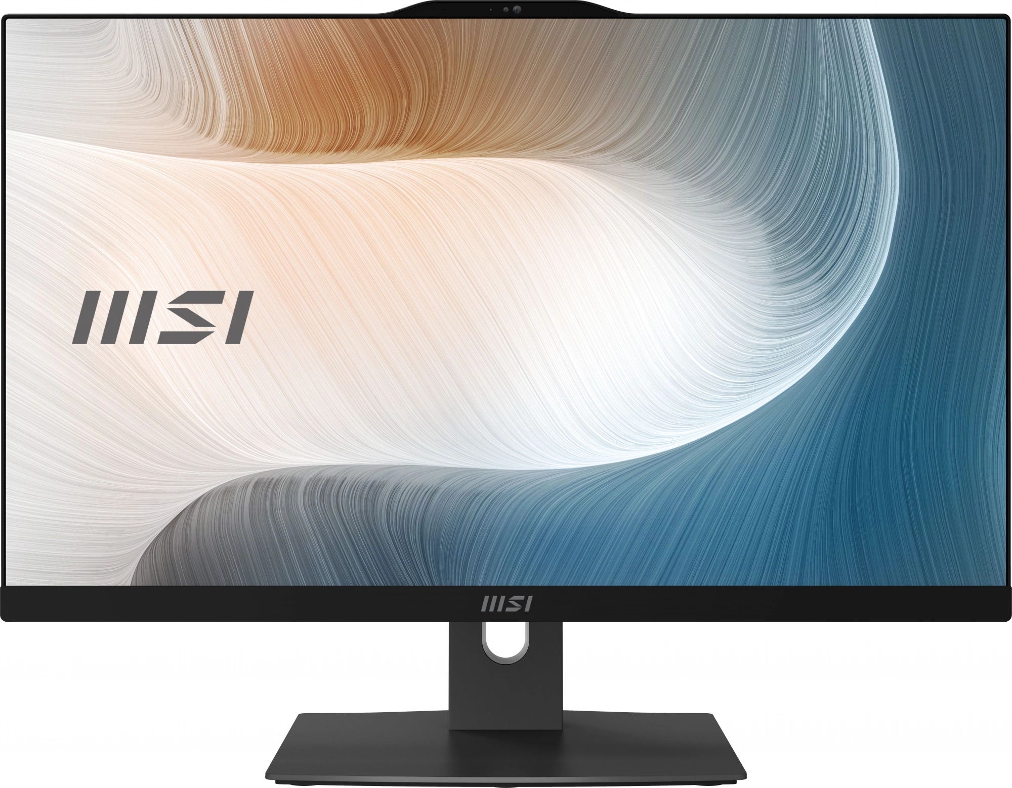 Моноблок MSI Modern AM242P 12M-671XRU 23.8" Full HD i5 1235U (1.3) 8Gb SSD512Gb Iris Xe noOS GbitEth WiFi BT 120W клавиатура мышь Cam черный 1920x1080 (9S6-AE0711-1454)