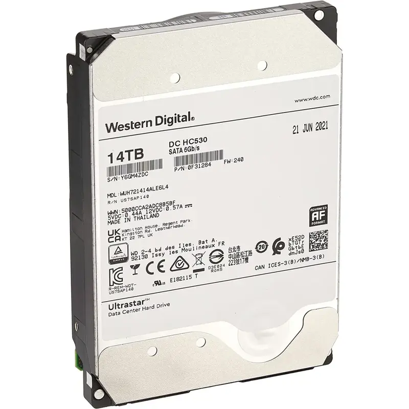 Жесткий диск/ HDD HGST SATA Server 14Tb Ultrastar DC HC530 7200 6Gb/ s 512MB 1 year warranty (WUH721414ALE6L0)