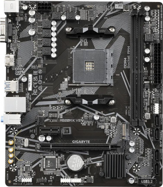 Материнская плата Gigabyte A520M K V2 Soc-AM4 AMD A520 2xDDR4 mATX AC`97 8ch(7.1) GbLAN RAID+VGA+HDMI