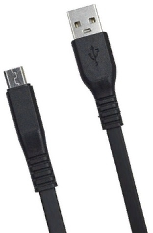 Кабель Premier 5-943RL45 2.0BK USB (m)-micro USB (m) 2м черный пакет
