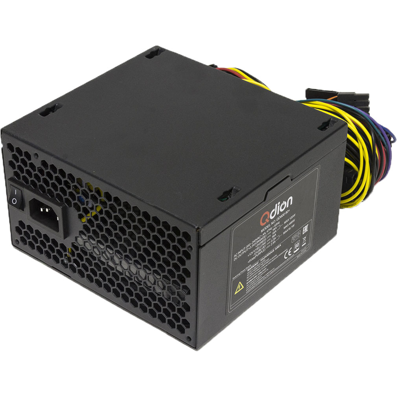 Блок питания 600Вт/ Power Supply FSP QDION ATX 600W, 120mm, 5xSATA, 1xPCI-E, APFC, 80+ (QD600 80+)