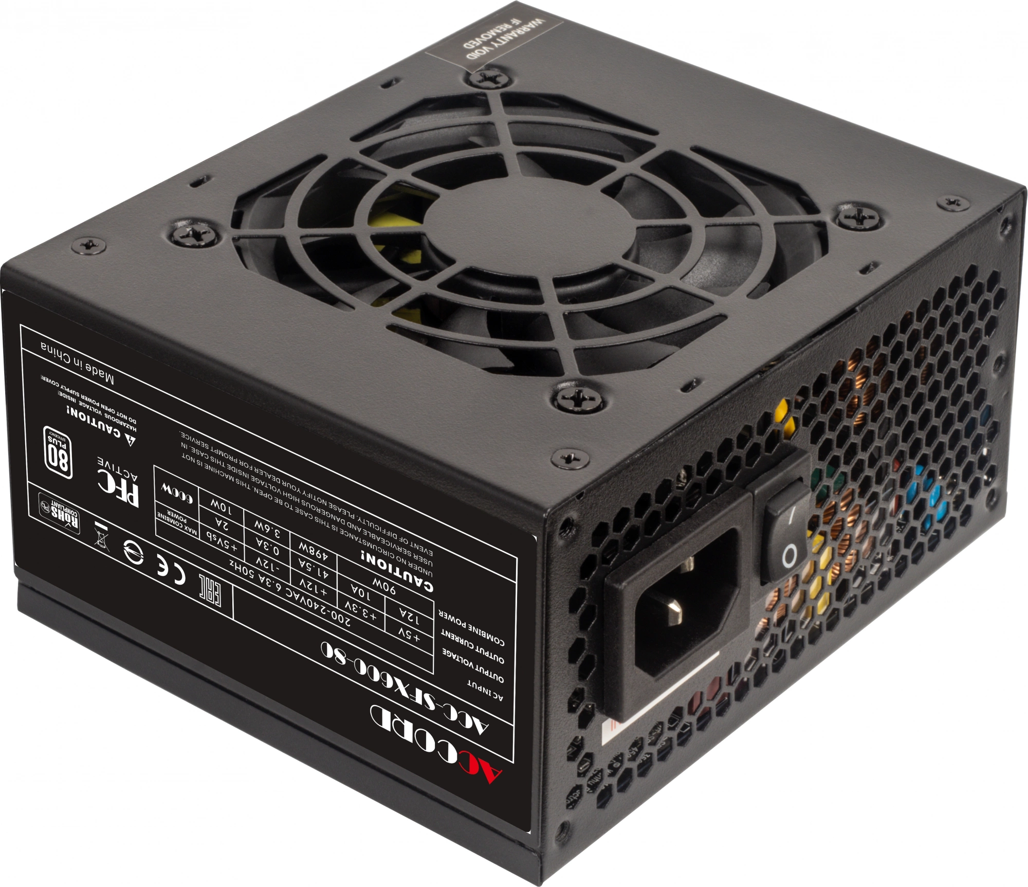 Блок питания Accord SFX 600W ACC-SFX600-80 (20+4pin) APFC 80mm fan 3xSATA RTL