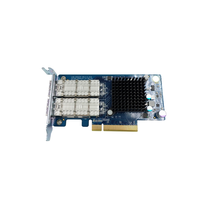 QNAP LAN-40G2SF-MLX Dual-port 40GbE SFP+ network expansion card, Brackets for rackmount,tower and full height models are included.