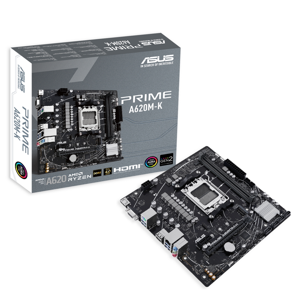 PRIME A620M-K/ AM5,A620,USB 3.2 GEN 1,AURA,MB (90MB1F40-M0EAY0)