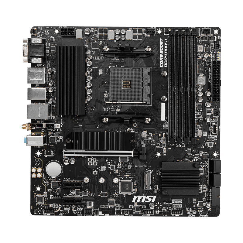 MSI B550M PRO-VDH WIFI AM4,4DDR4,1PCI-Ex16, 2PCI-Ex1, 2M.2, 4SATA3,7USB3.2 Gen1