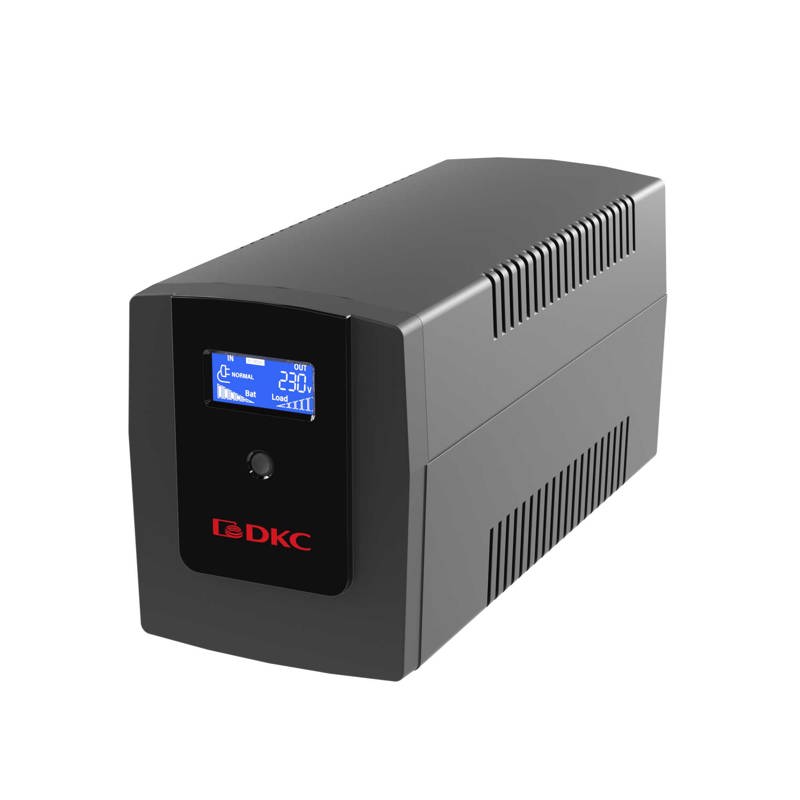 Линейно-интерактивный ИБП ДКС серии Info LCD, 1200 ВА/ 720 Вт, 1/ 1, 4xIEC C13, USB + RJ45, LCD, 2x7Aч (INFOLCD1200I)