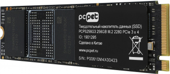 Накопитель SSD PC Pet PCIe 3.0 x4 256GB PCPS256G3 M.2 2280 OEM