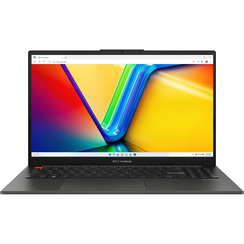 Ноутбук Asus Vivobook S 15 OLED K5504VA-MA278W Core i9 13900H 16Gb SSD1Tb Intel Iris Xe graphics 15.6" OLED 2.8K (2880x1620) Windows 11 Home black WiFi BT Cam (90NB0ZK2-M00LT0)