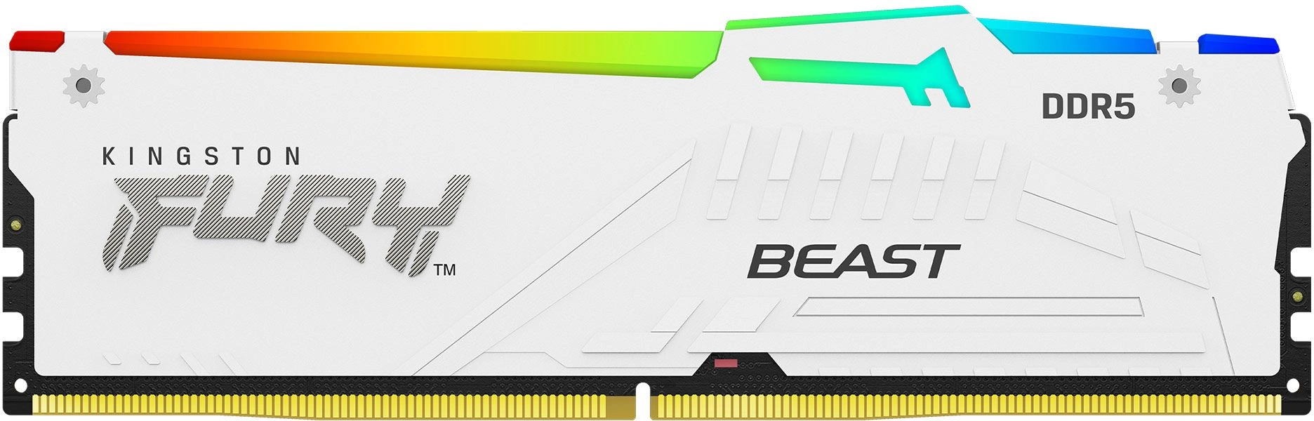 Память DDR5 16GB 6000MHz Kingston KF560C36BWEA-16 Fury Beast White Expo RGB RTL Gaming PC5-48000 CL36 DIMM 288-pin 1.35В dual rank с радиатором Ret