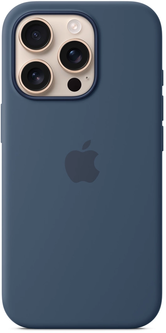 Чехол (клип-кейс) Apple для Apple iPhone 16 Pro Silicone Case with MagSafe синий Denim (MYYK3ZM/ A) (MYYK3ZM/A)