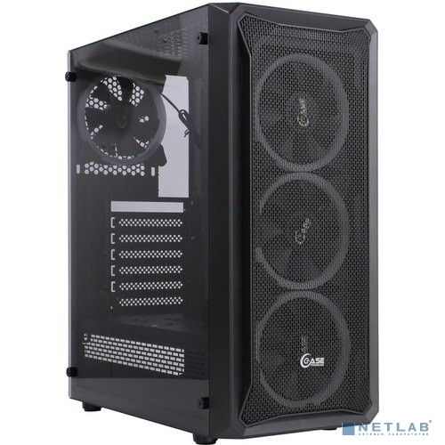 Powercase CMIZB-L4 Корпус Mistral Z4 Mesh LED, Tempered Glass, 4x 120mm 5-color fan, чёрный, ATX (CMIZB-L4)