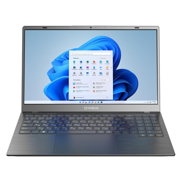 Ноутбук IRBIS 15NBC1014 Celeron N5095, 15.6"LCD 1920*1080 IPS , 8GB+256GB SSD, AC wifi, Front camera: 2MP, 5000mha battery, plastic case , type-c, Win11Pro/ 1.57kg