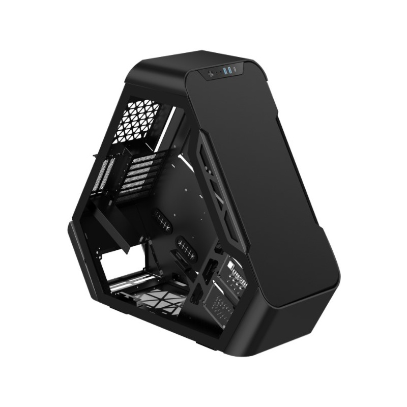 Корпус без блока питания/ JONSBO Computer Case TR03-A Aluminium panel black (TR03-A BLACK)