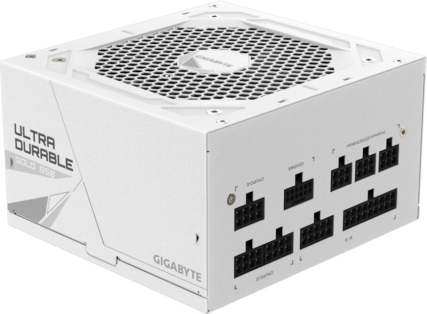 Блок питания Gigabyte ATX 850W GP-UD850GM 80+ gold (20+4pin) APFC 120mm fan 8xSATA Cab Manag RTL (GP-UD850GM WHITE)