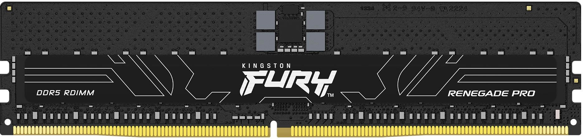 Модуль памяти Kingston 32GB DDR5 6400 FURY Renegade Pro RDIMM Black XMP ECC Registered DIMM (Single Module) 1RX4 32-39-39 1.4V 288-pin 16Gbit (KF564R32RB-32)