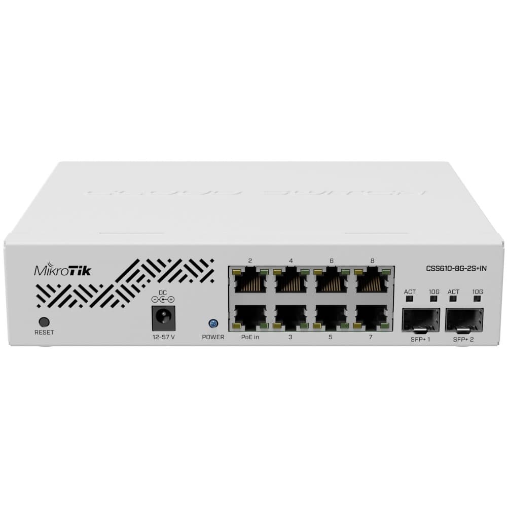 Картинка Коммутатор MikroTik Cloud Smart Switch 610-8G-2S+IN (CSS610-8G-2S+IN) 