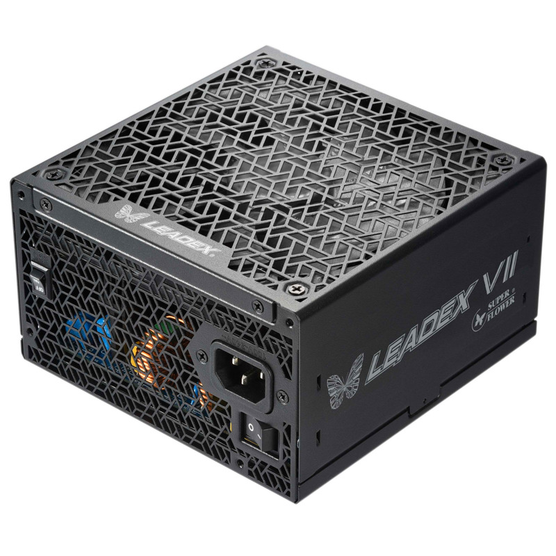 Блок питания 1000 Ватт/ Super Flower Power Supply Leadex VII, 1000W, ATX 3.0, 140mm, 12xSATA, 4xPCI-E(6+2), 1x12VHPWR, APFC, 80+ Platinum, Full Modular (SF-1000F14XP)