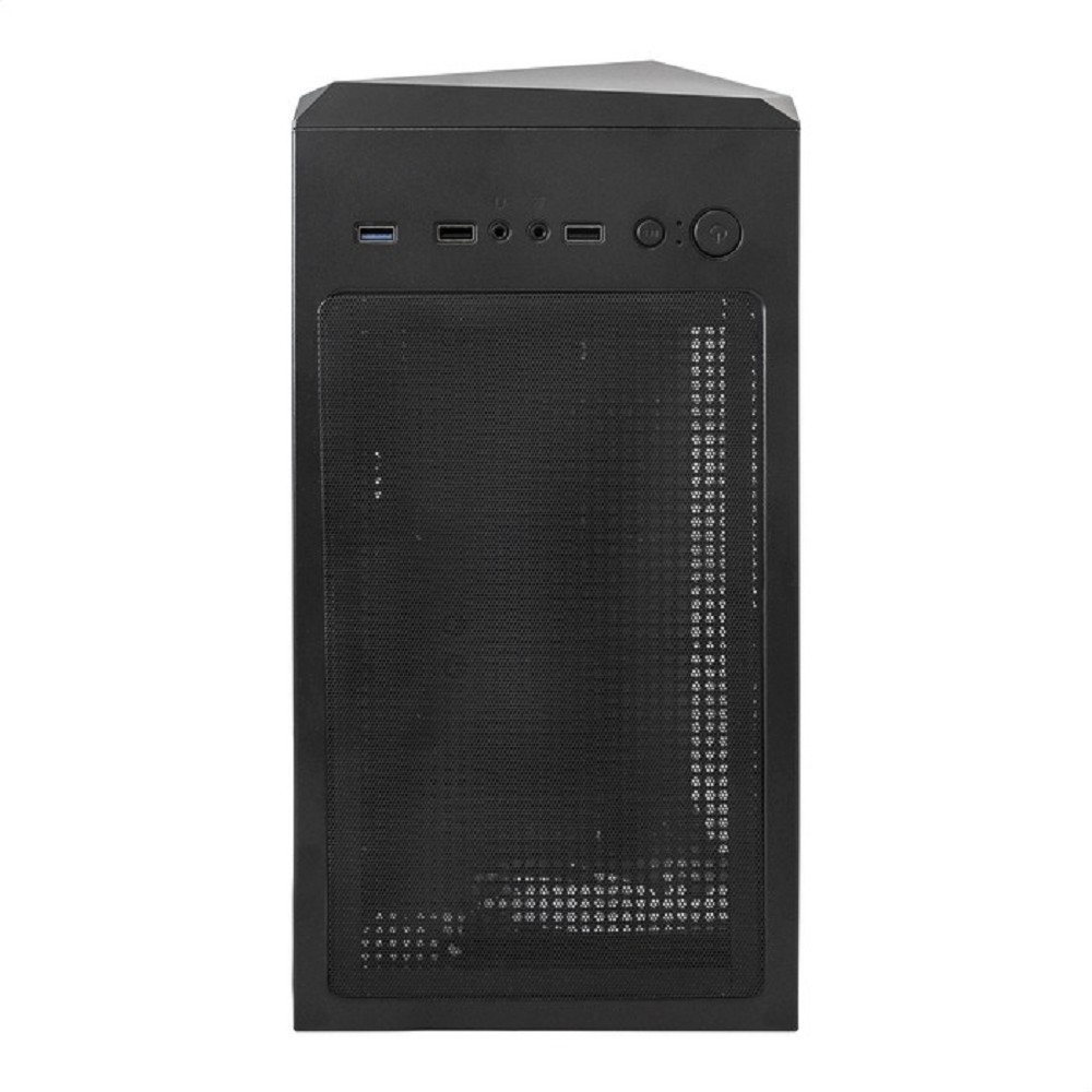 Exegate EX292858RUS Корпус Miditower ExeGate EVO-8225 (ATX, без БП, 2*USB+1*USB3.0, черный, 2 вент. с RGB подсветкой и полоса на передней панели, боковая панель - закаленное стекло)