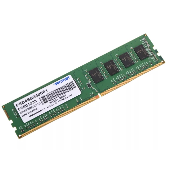 Модуль памяти Patriot PSD48G240081, DDR4 DIMM 8GB 2400MHz, PC4-19200 Mb/ s, CL17, 1.2V, RTL (PSD48G240081)