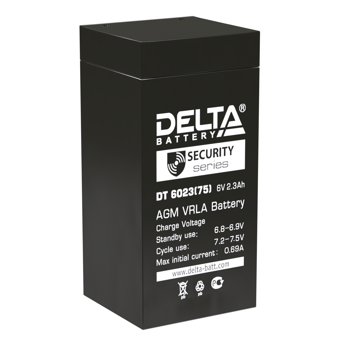 Аккумуляторная батарея DELTA BATTERY DT 6023 (75)