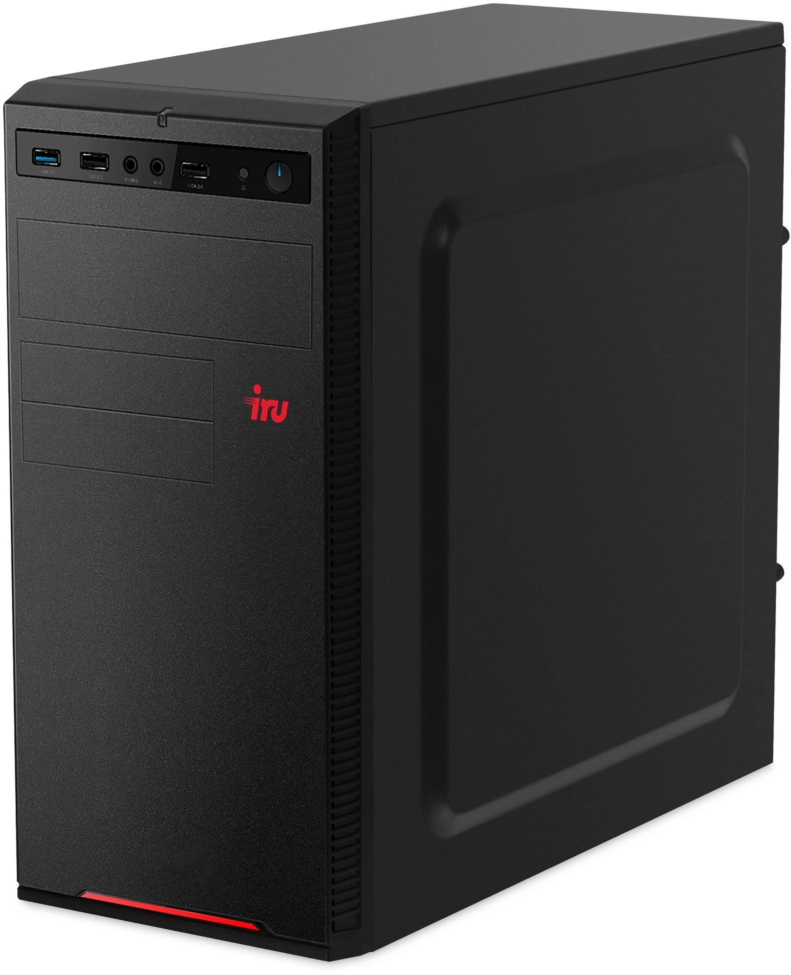 Компьютер IRU Опал 613 MT Core i3 12100 (3.3) 8Gb SSD256Gb DOS GbitEth 400W черный (2022877)