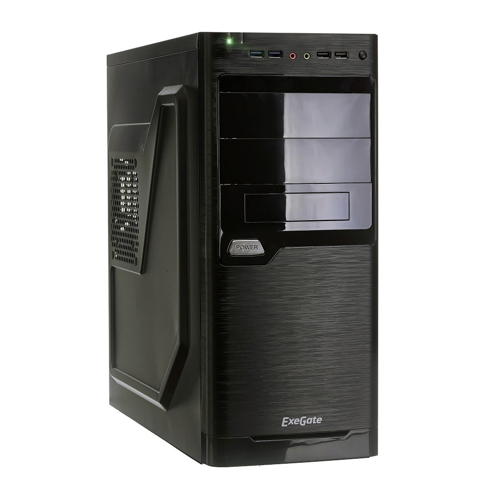 Exegate EX272729RUS Корпус MiditowerXP-330U Black, ATX, , 2*USB+2*USB3.0, Audio