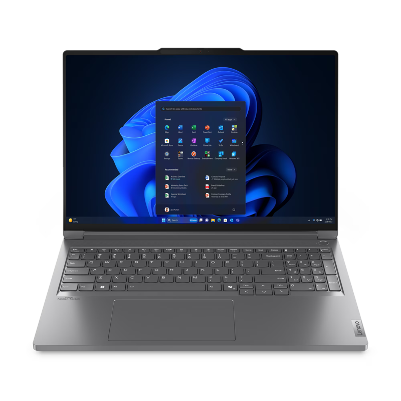 Ноутбук Lenovo ThinkBook 16p-IRX 16.0" 3.2k AG 400nits, i9-14900HX,32GB(16+16) DDR5,1TB SSD M.2 2280 NVMe G4, RTX 4060 8GB, IR FHD Cam,Wi-fi AX 2x2-6E+BT,Y-FPR,4 Cell 80Whr, BKLT KB UK-ENG, NoOS, 1Y (21N50042QN)