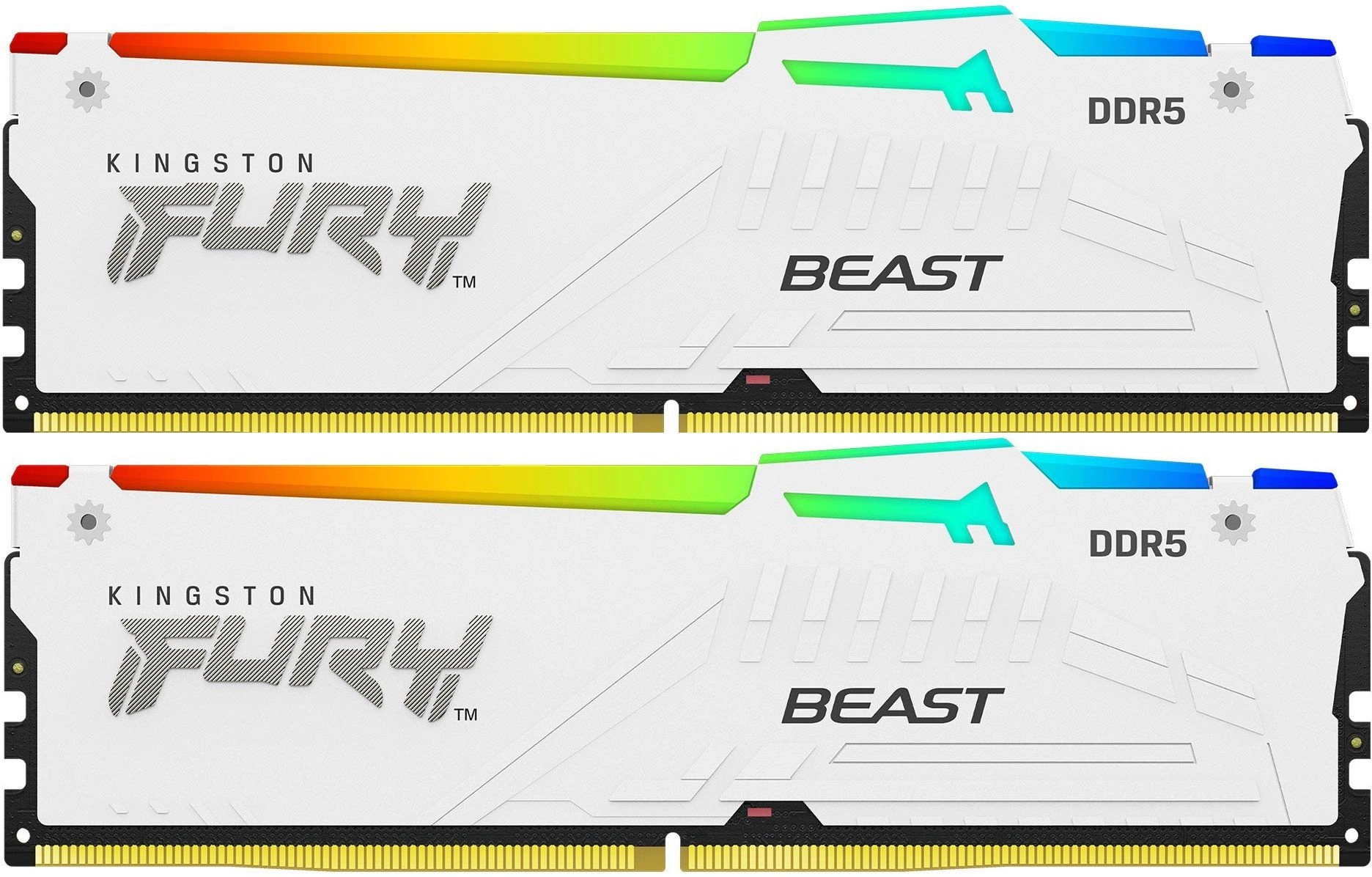 Модуль памяти Kingston 32GB DDR5 6000MHz DIMM FURY Beast White EXPO RGB (2х16gb),CL36 (KF560C36BWEAK2-32)