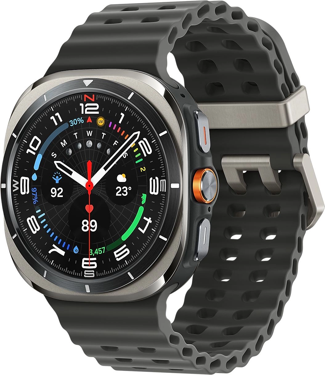 Смарт-часы Samsung Galaxy Watch Ultra LTE 47мм 1.5" AMOLED корп.серый рем.черный (SM-L705FZTACAU)