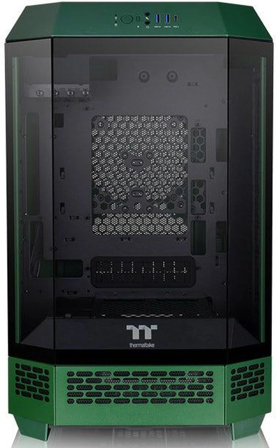 Корпус Thermaltake The Tower 300 Racing Green зеленый без БП miniITX 7x120mm 5x140mm 2xUSB3.0 audio bott PSU (CA-1Y4-00SCWN-00)