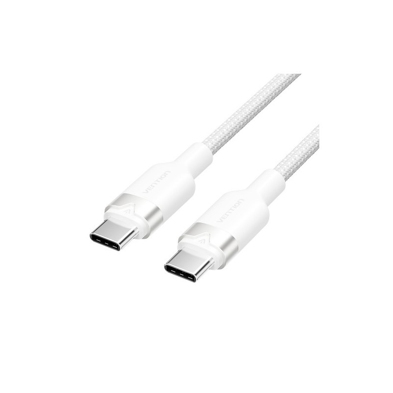 Кабель Vention USB 2.0 CM/ CM - 1м. Белый 3А PD60W (TRDWF)