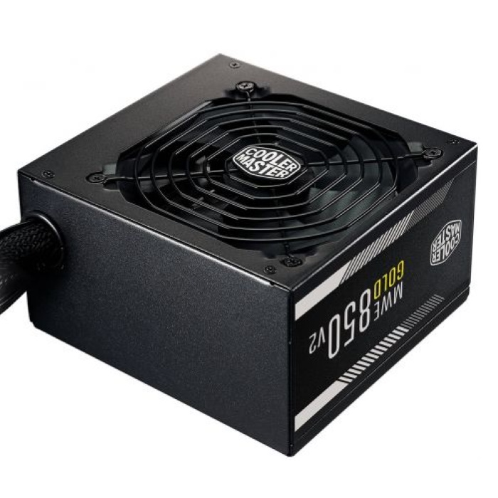 Блок питания 850W Cooler Master MWE Gold 850 V2, ATX, 120mm, 24pin, 12xSATA, 4xPCI-E(6+2), APFC, 80+ Gold (MPE-8501-ACAAG-EU)