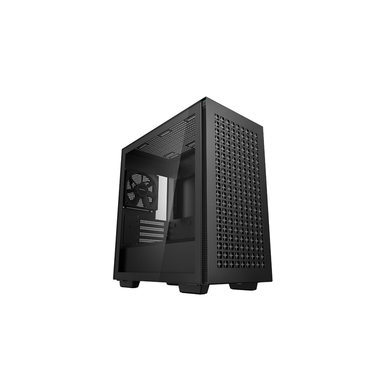 Корпус MiniTower DeepCool CH370 черный без БП mATX TG window 1x120mm fan (R-CH370-BKNAM1-G-1)