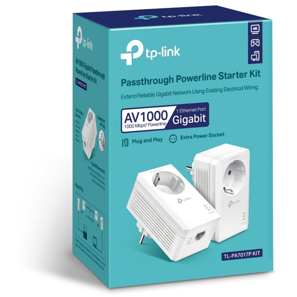 Картинка Адаптеры TP-Link Powerline TL-PA7017P KIT (TL-PA7017P KIT) 