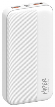 Мобильный аккумулятор Hiper SM20000 20000mAh 12W 2.4A USB-A белый (SM20000 WHITE)