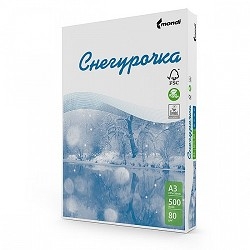 Бумага офисная СНЕГУРОЧКА 96% А3 80г/ м 500л (отпускается коробками по 5 пачек в коробке) (012/10230)