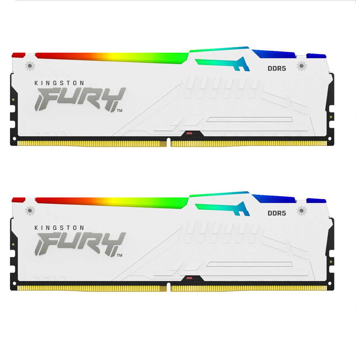 Модуль памяти Kingston 32GB DDR5 6000MHz DIMM FURY Beast White RGB (2х16gb),CL40 (KF560C40BWAK2-32)