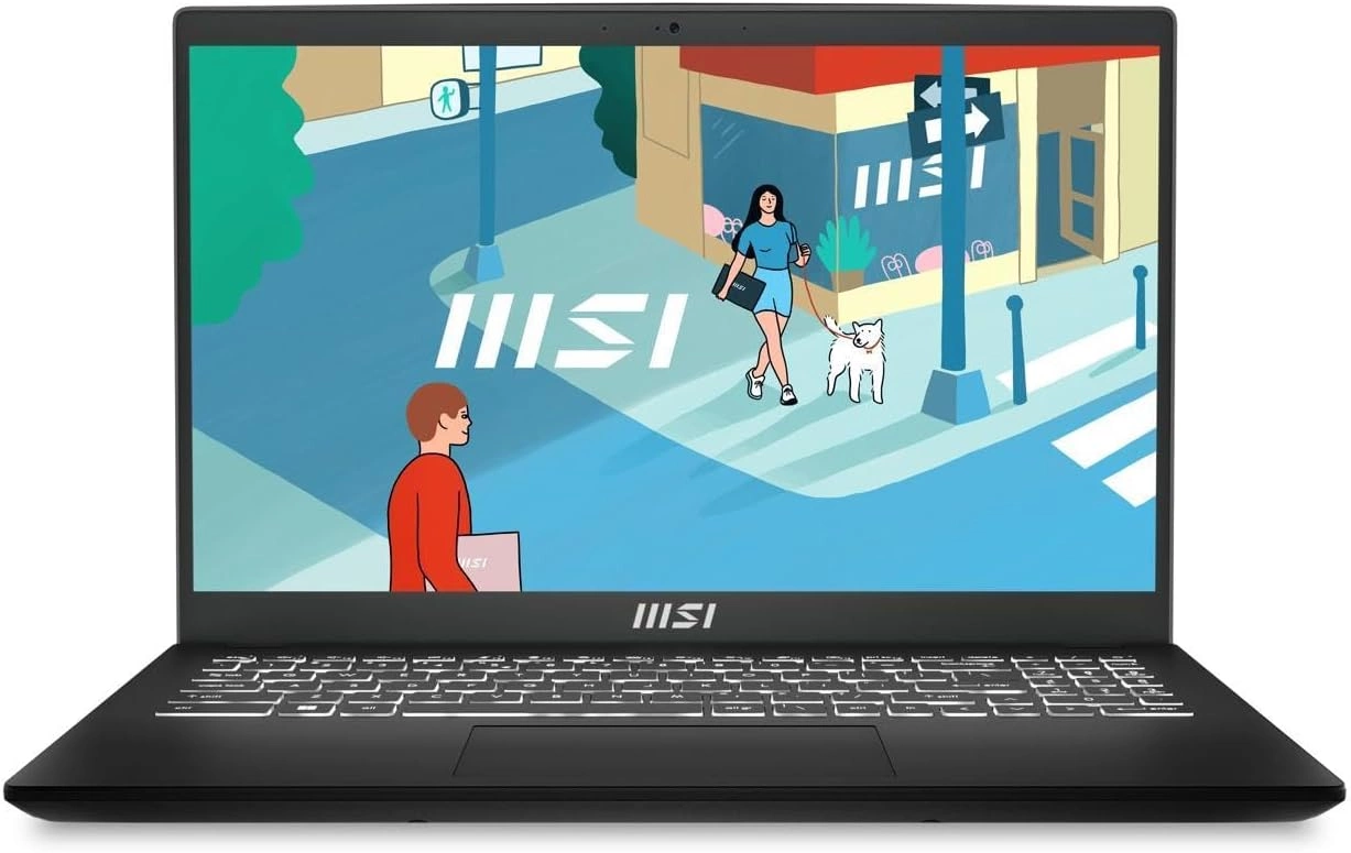 Ноутбук MSI Modern 15H Core i7-13700H 15.6" FHD (1920*1080), 60Hz IPS DDR4 16GB*1 512GB SSD 3cell (53.8Whr) 1.9kg Single backlight (White)Win11Pro,1y Black / Rus (9S7-15H411-099)