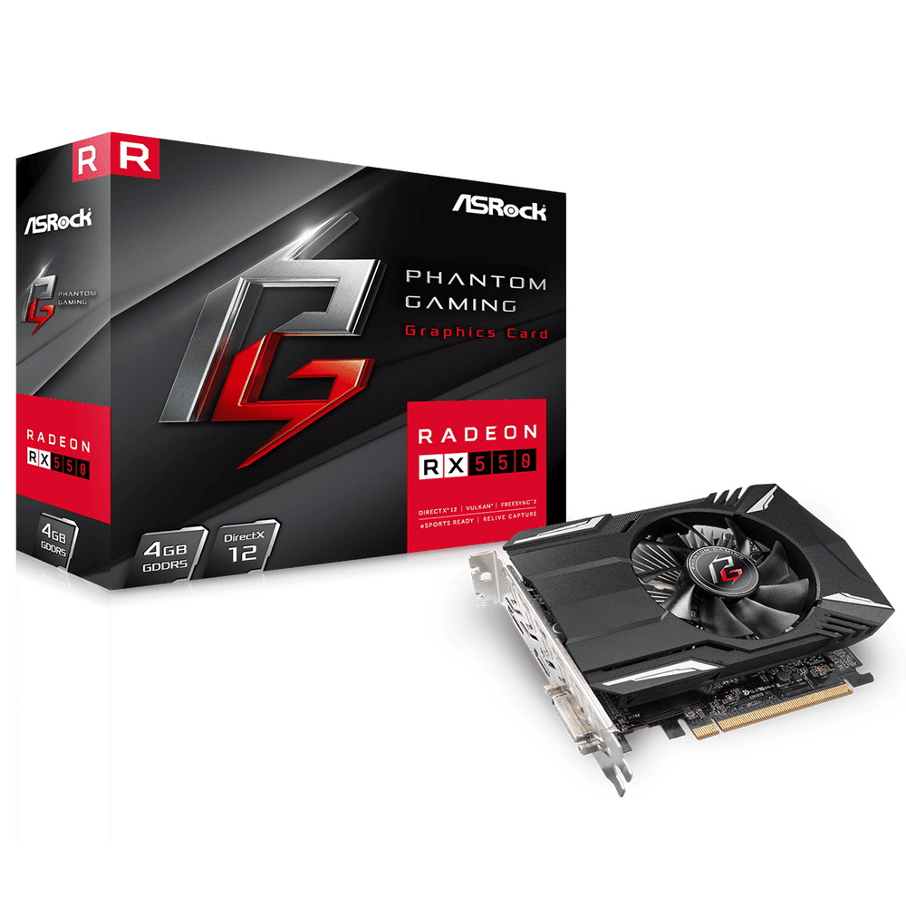 RX550 4GB Phantom Gaming 128-bit GDDR5 DP HDMI DVI (PHANTOM G R RX550 4G)